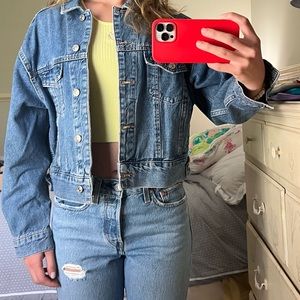 Top shop medium/dark wash denim jacket